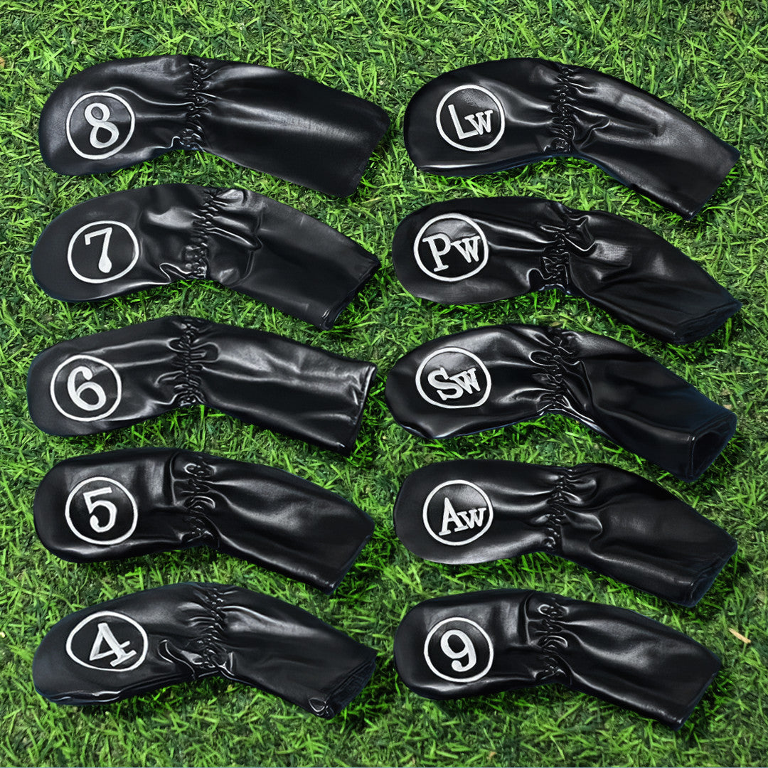 Golf Iron Head Covers Set - 10 Pcs Universal Fits Left & Right-Handed Clubs