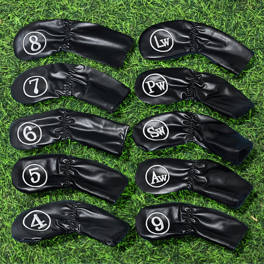 Golf Iron Head Covers Set - 10 Pcs Universal Fits Left & Right-Handed Clubs