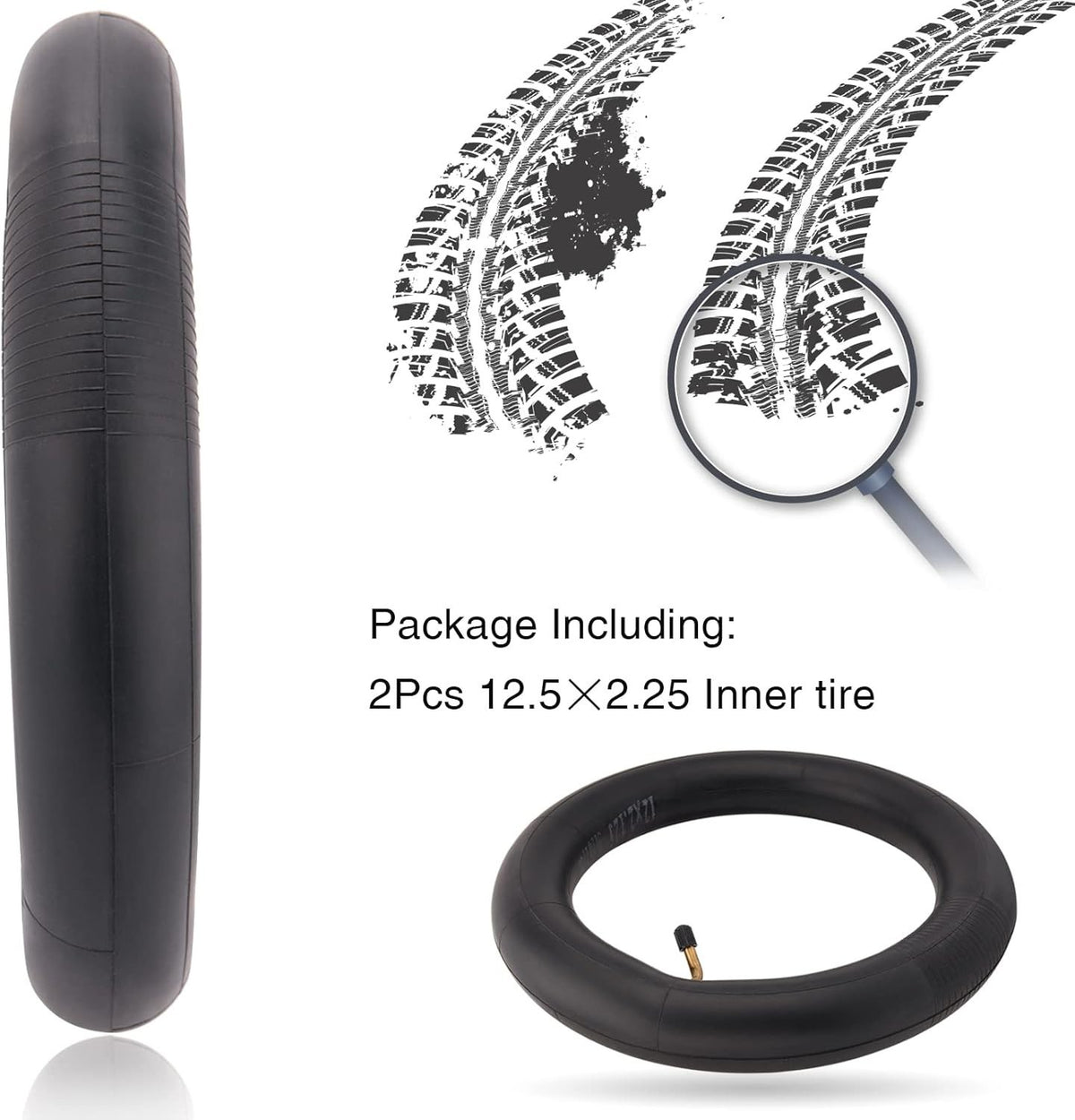 12.5X2.25 Inner Tube for Scooters and Mini Bikes - 2 Pack