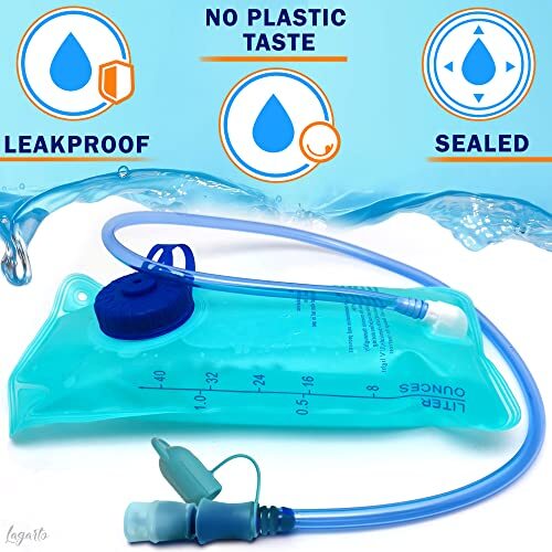 1L Hydration Bladder Backpack for Hiking Camping Water Bottle Reusable