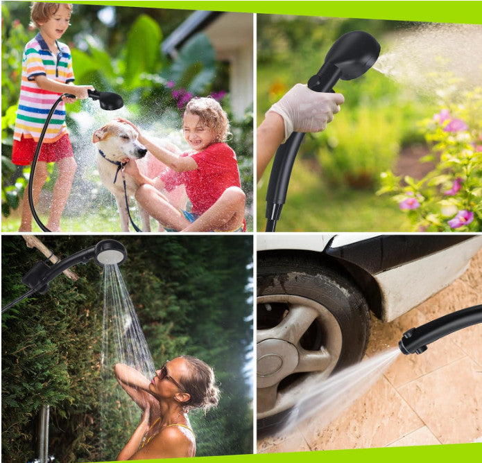 Portable Camping Shower 6000mAh with LED Display Water Temperature Control