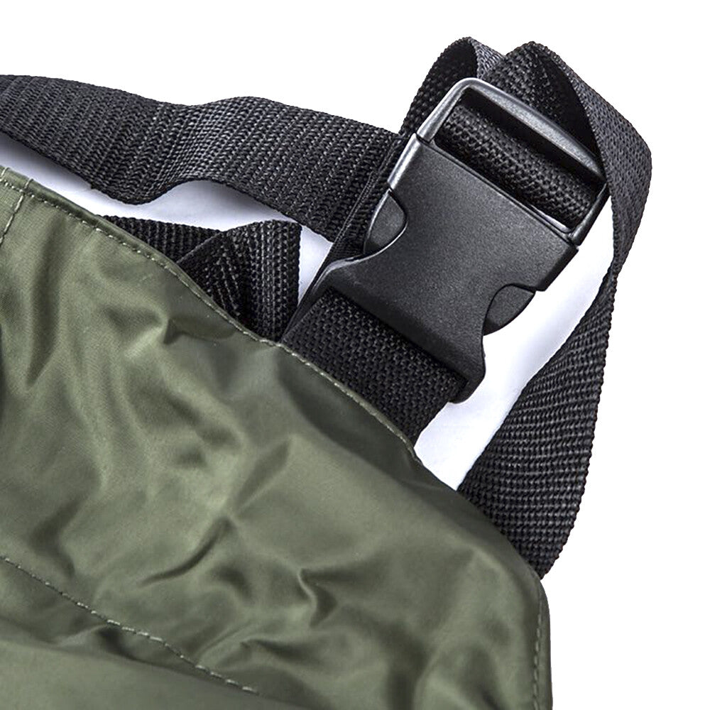 Breathable Waterproof Nylon PVC Fishing Chest Waders with Wading Boots - Army Green