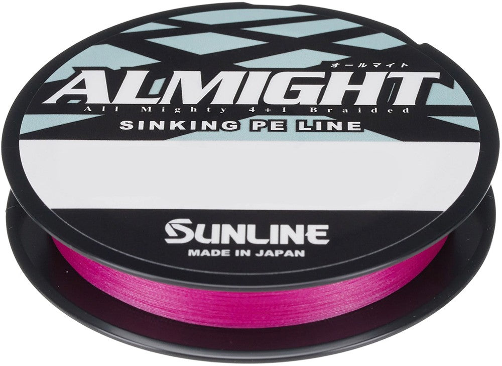 Pink Braided Fishing Line Bulk Spools - 600 Yards, Sinking High Specific Gravity
