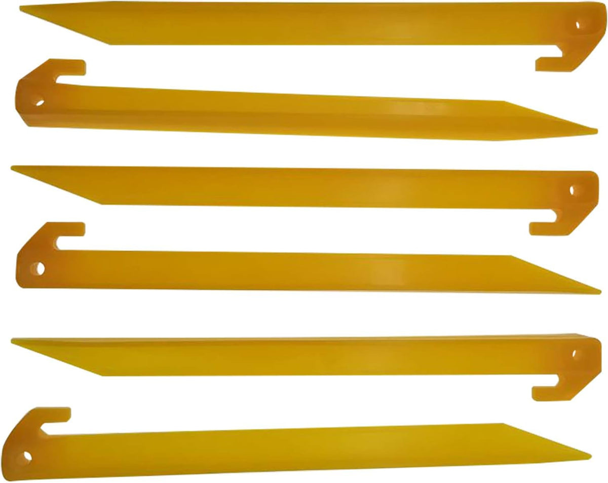 12 Inch Plastic Tent Stakes - Heavy Duty, Durable Camping Pegs, 24 Pack