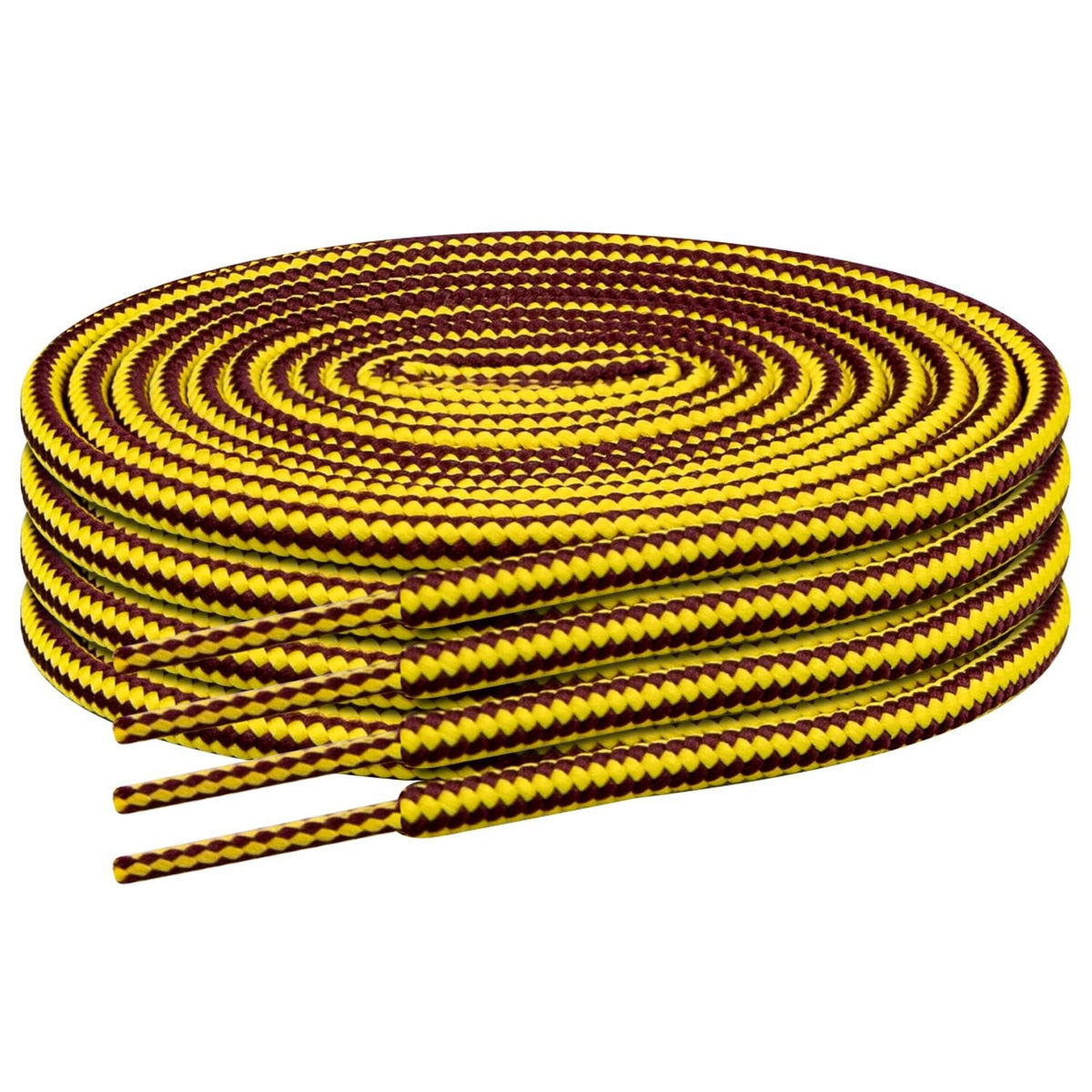 Polyester Shoe Laces for Red Wing Boots - 2 Pairs, 72 Inch, Yellow & Brown