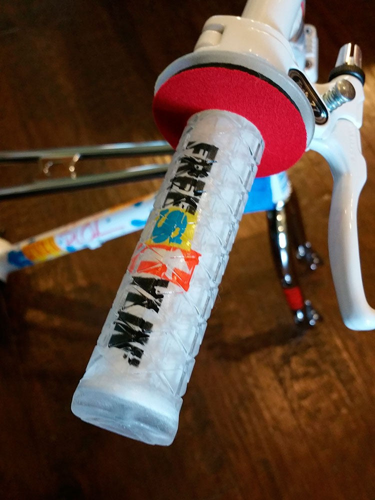 BMX Bicycle Handlebar Grips - Clear Rubber, 7/8" Fit, Tri Style