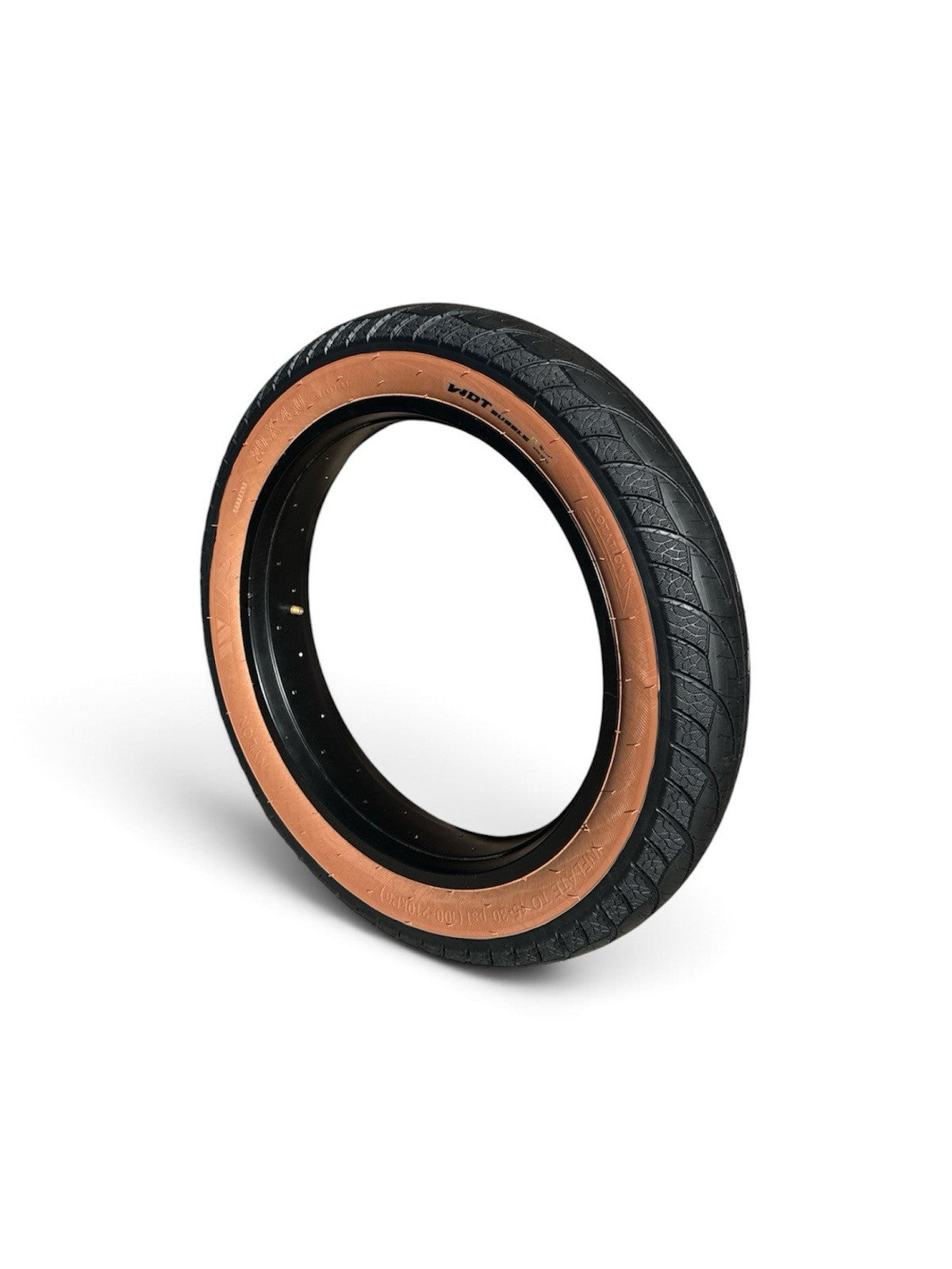 Fat Bike Tire 20x4.0 Thick Tubular Tire for E-Bike & Mountain Bike - Brown Wall