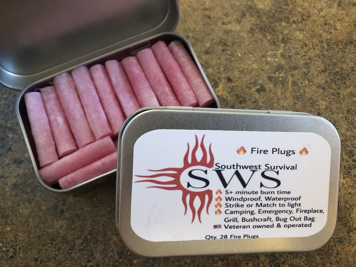 Fire Starter Plugs - Waterproof & Windproof Camping & Survival Gear, 28 Pack
