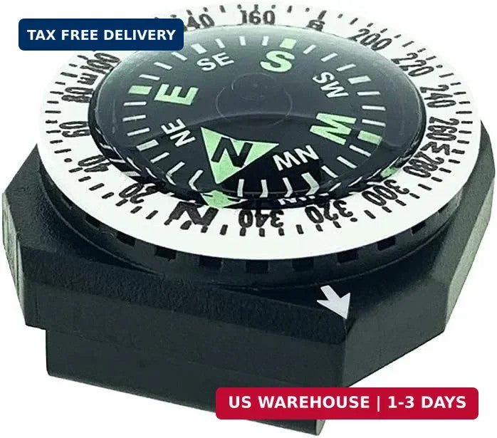 Micro Wrist Compass for Hiking Camping Survival Watch Band Attachment