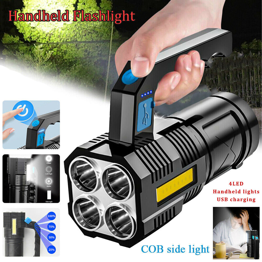 Rechargeable LED Tactical Flashlight 350000000 Lumens Waterproof Work Light