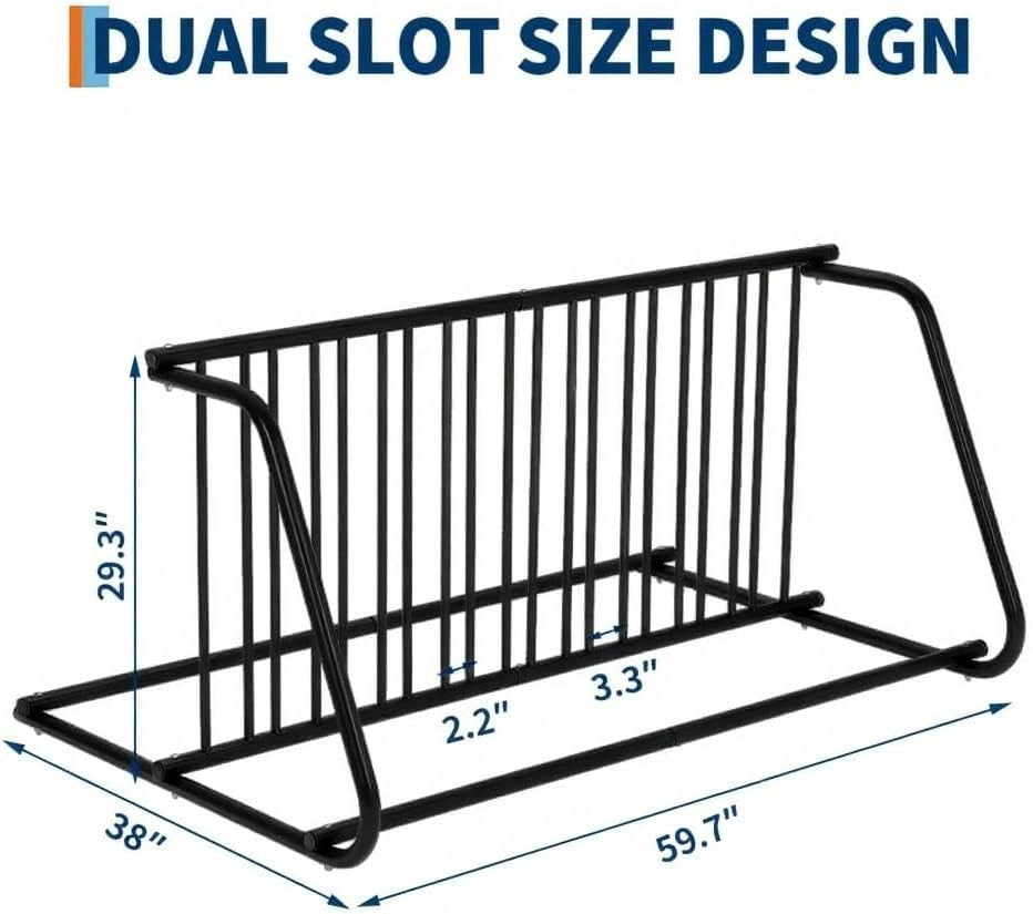 Heavy Duty Steel Bike Rack for 5-10 Bikes Freestanding Garage Storage Organizer