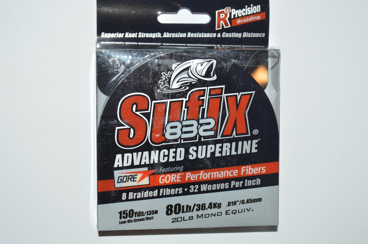 Fishing Line Braid 80lb 150yd Spool - Low Visibility Green Superline