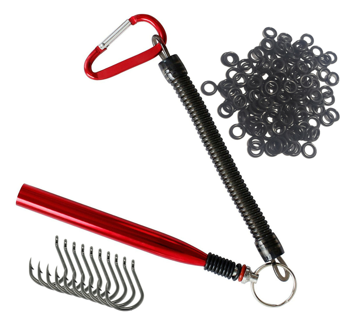 Wacky Rigging Kit with O-Rings and Tool for Bass Fishing