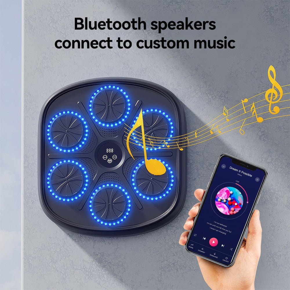 Electronic Boxing Punching Machine with Bluetooth & LED Lights for Home Training