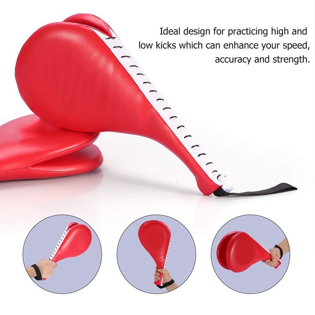 Martial Arts Kick Pad for Taekwondo Boxing Training - Double Sided Practice Target with Wrist Strap