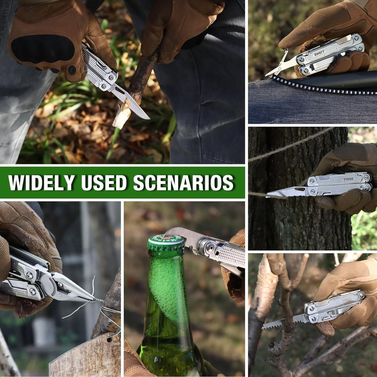 18-in-1 Multitool Pliers Set with Stainless Steel Construction for Camping and Outdoor Use