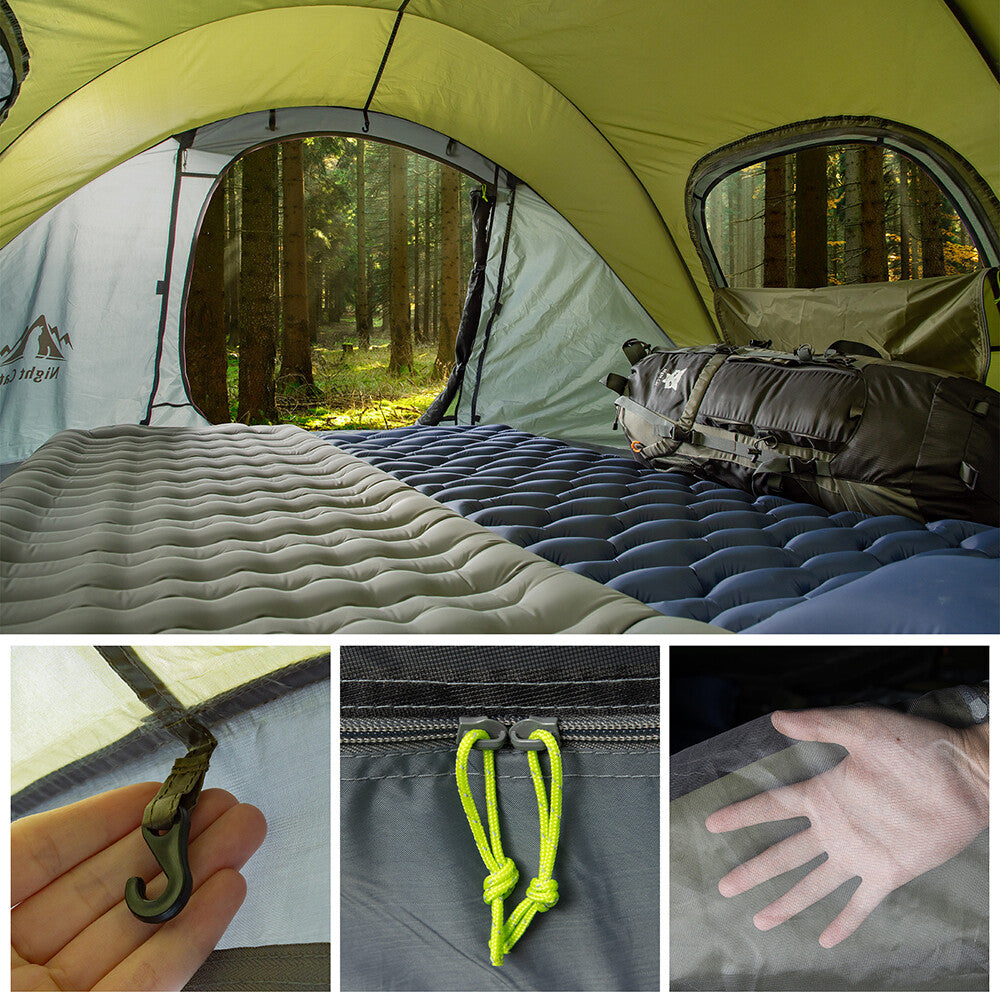 2-4 Person Waterproof Pop Up Camping Tent with Ventilation & Easy Setup