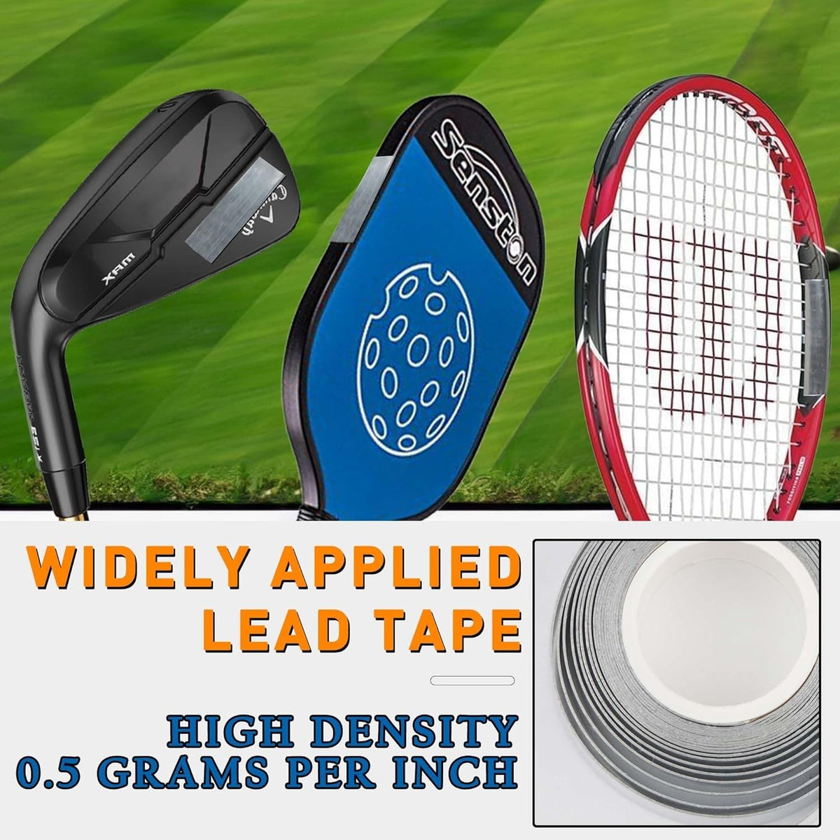 High Density Golf Lead Tape 1/2'' x 60'' - Adjustable Weight & Balance