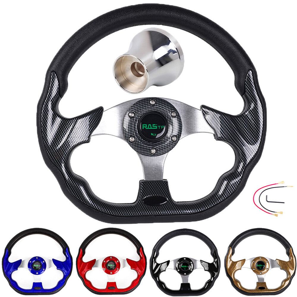 13-Inch Golf Cart Steering Wheel with Hub Adapter for EZGO Yamaha Club Car