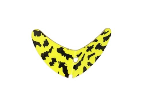 Fishing Spinner Blade 1.5 Inch Chartreuse Black Tiger 5 Pack