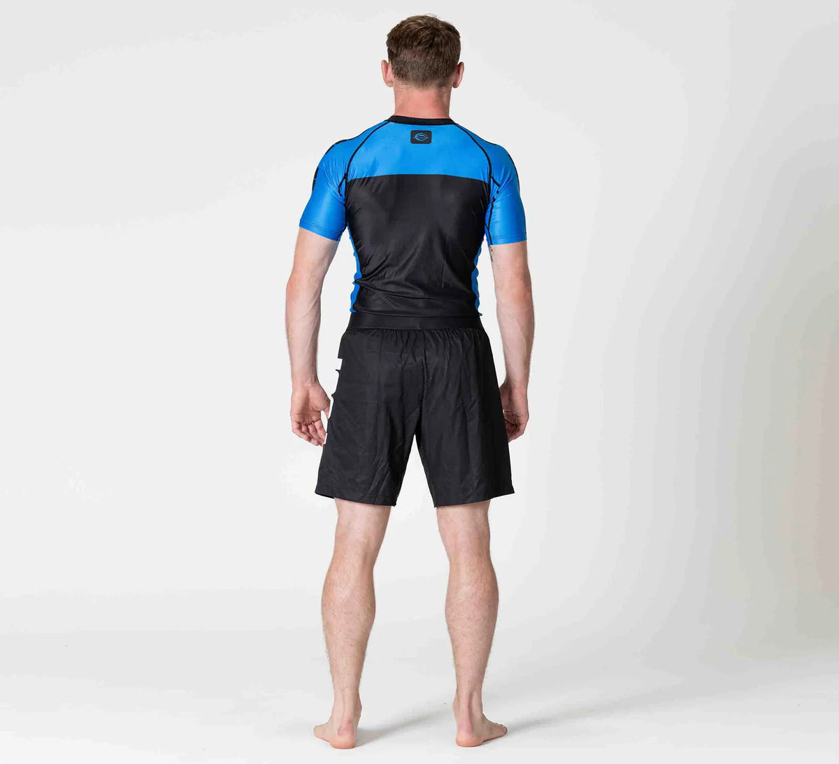 IBJJF Ranked Short Sleeve Rashguard for Jiu Jitsu - Blue