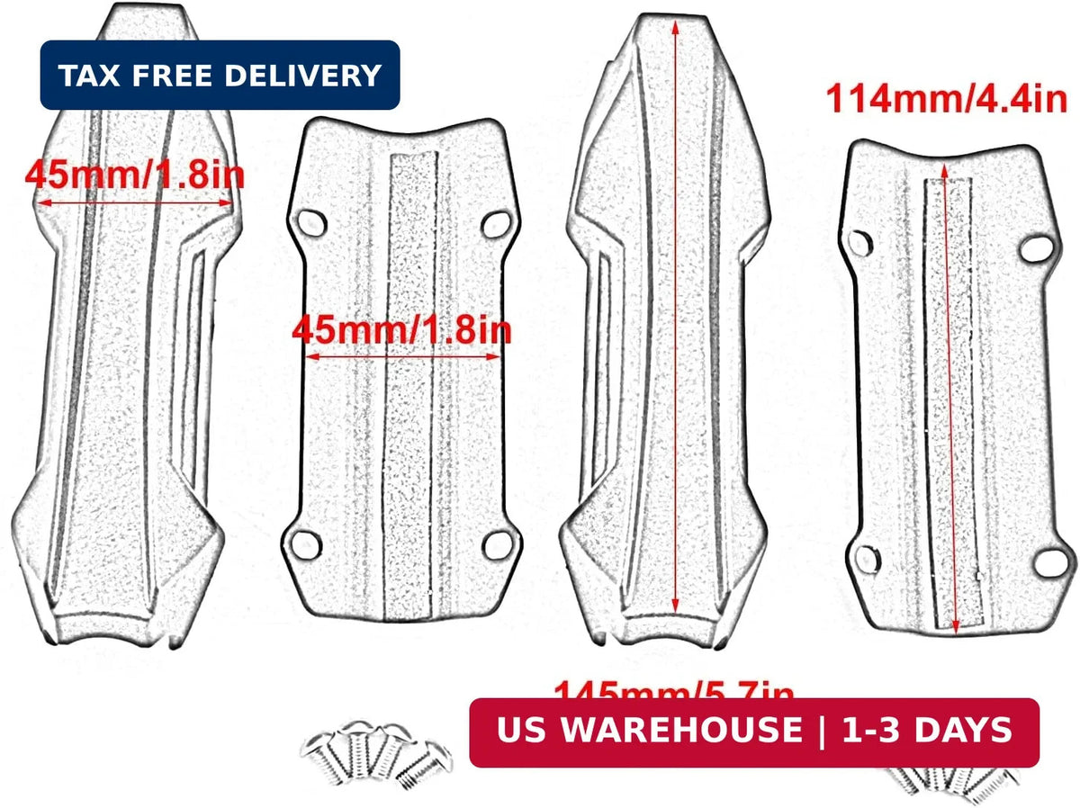 Motorcycle Engine Crash Bar Protectors Set - 25mm Rubber Bumper Guards