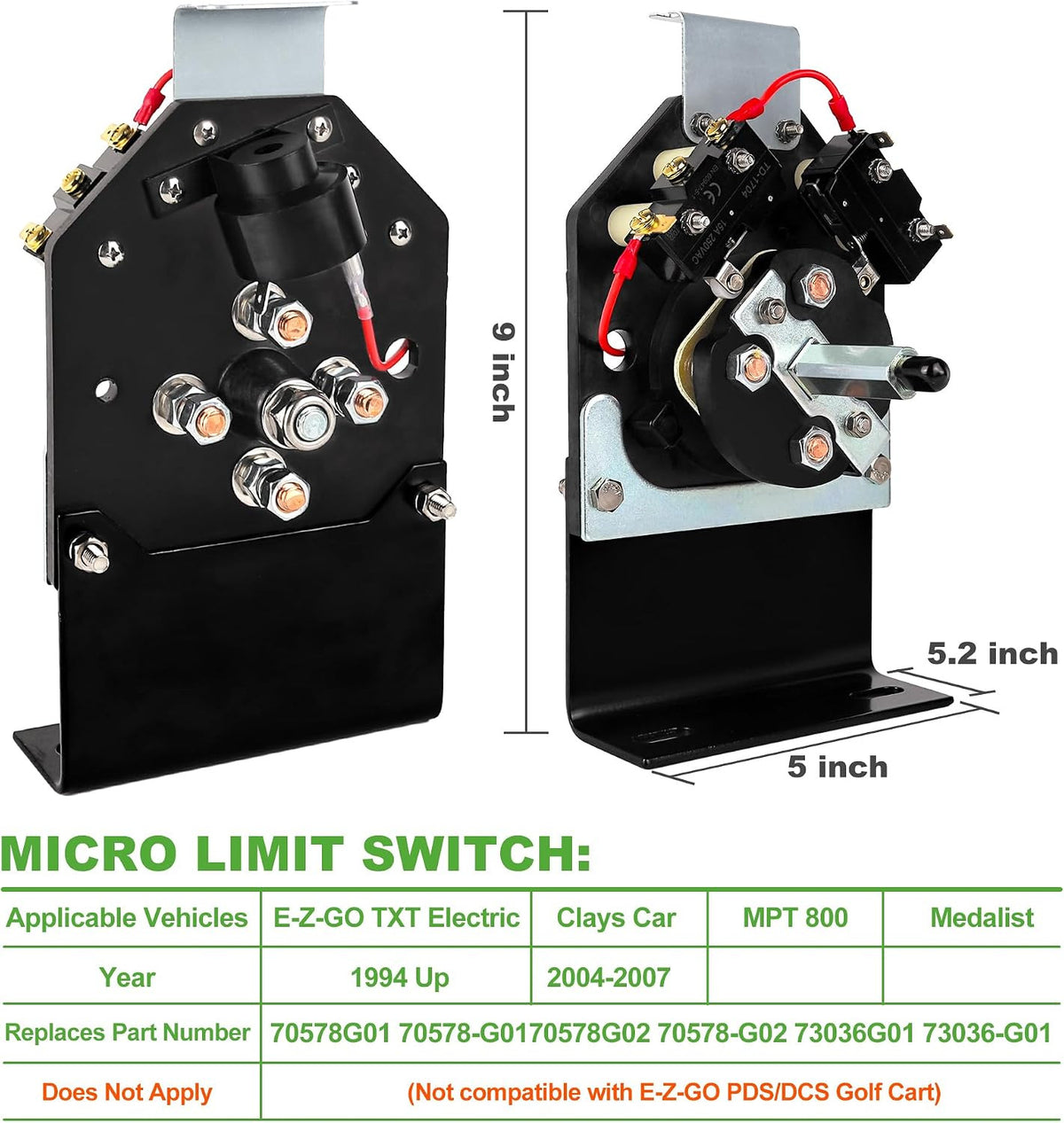 Golf Cart Forward Reverse Switch for EZGO TXT 1994-Up Replacement Part