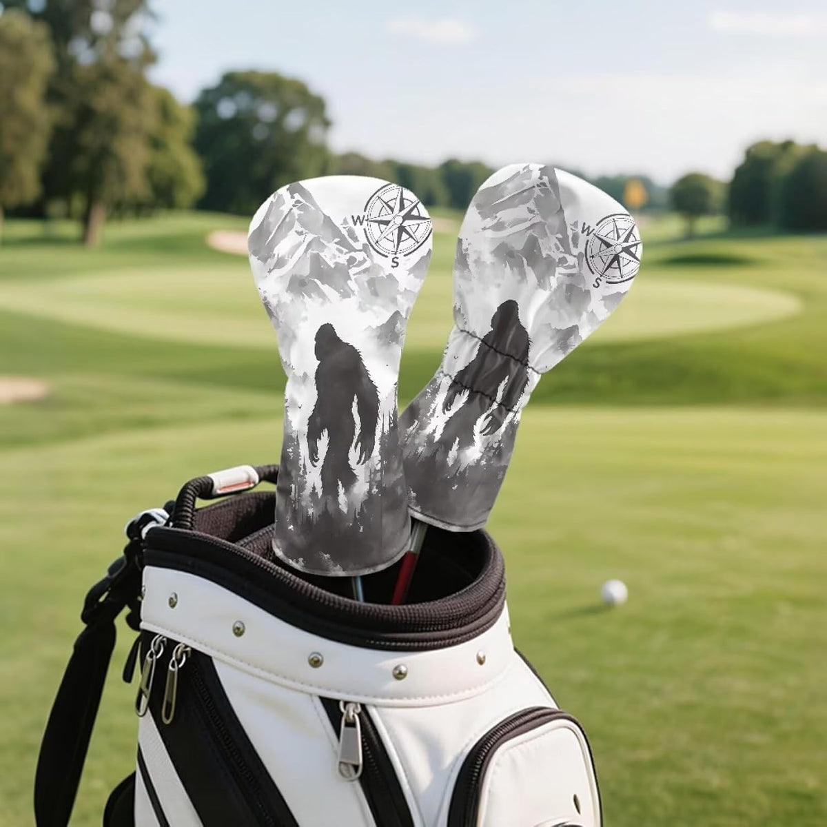 Leather Waterproof Golf Club Headcovers - Universal Fit for Drivers & Fairway Woods