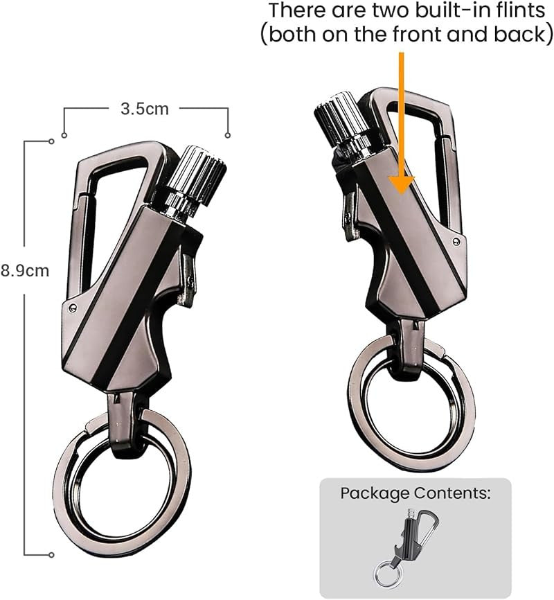Portable Windproof Waterproof Match Lighter with Keychain Bottle Opener