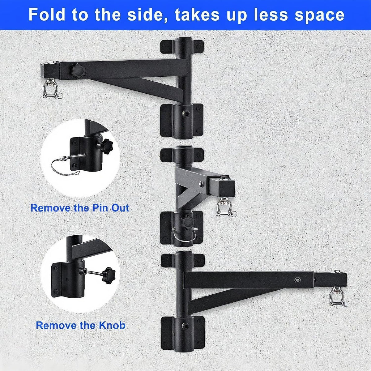 Heavy Duty Wall Mount Punching Bag Bracket with Adjustable & Rotatable Design for Home Gym