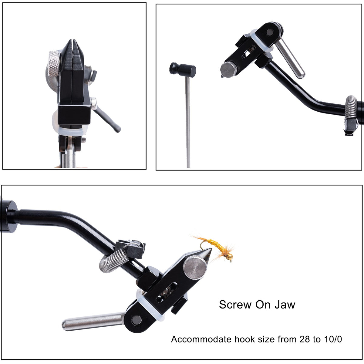 Rotary Fly Tying Vise with Travel Case - Fly Tying Kit for Anglers
