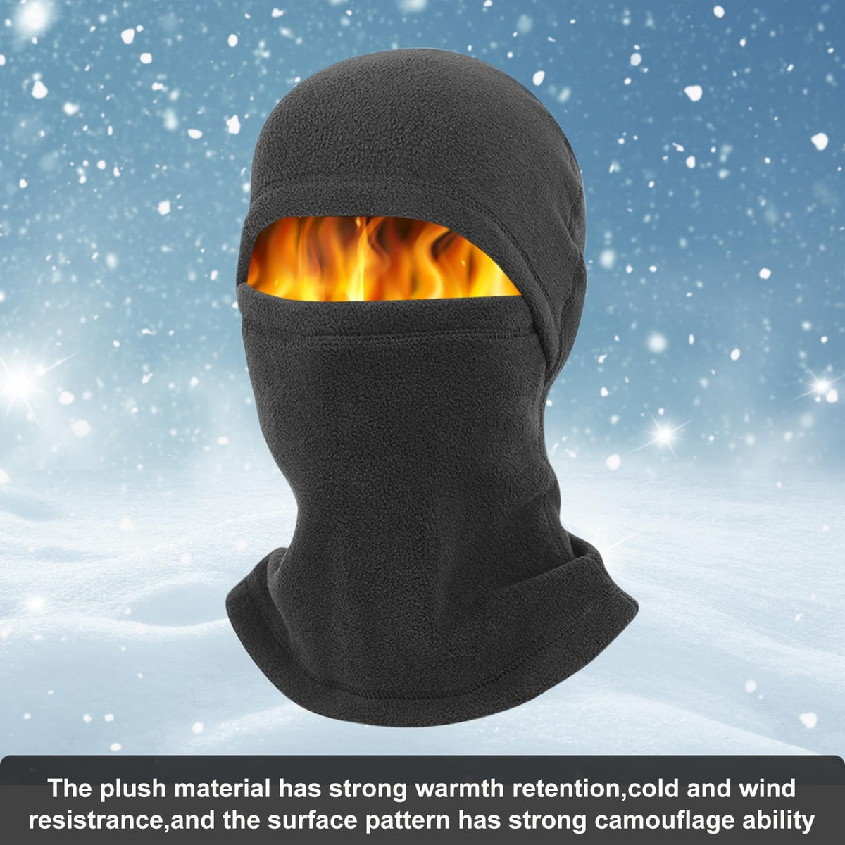 Winter Balaclava Ski Mask Full Face Windproof Fleece Neck Warmer - Unisex