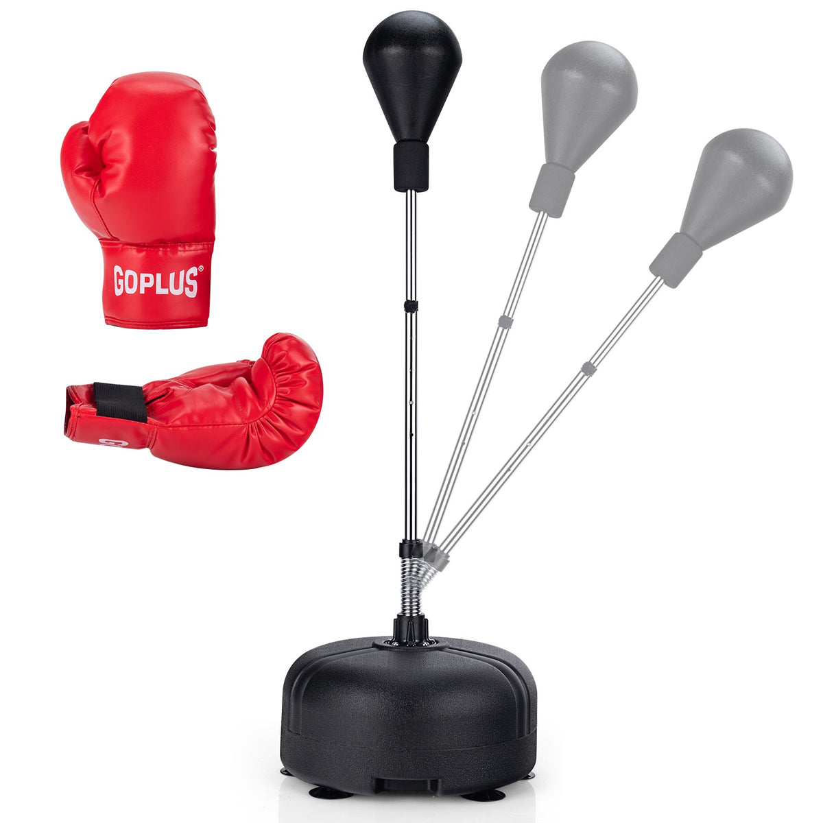 Freestanding Punching Bag with Stand and Boxing Gloves for Kids and Adults