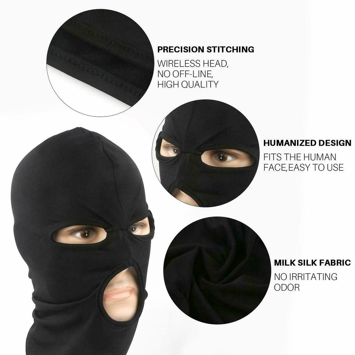 Breathable Open Eyes Open Mouth Tactical Balaclava Face Mask Unisex