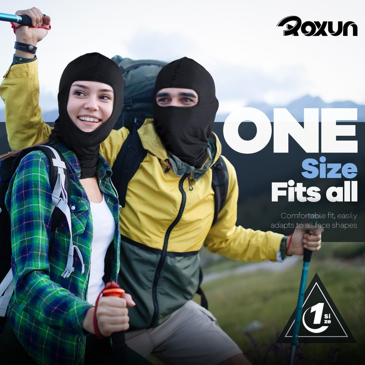 Pack of 5 Multifunctional Ski Masks and Neck Gaiters for Motorcycle & Outdoor Activities
