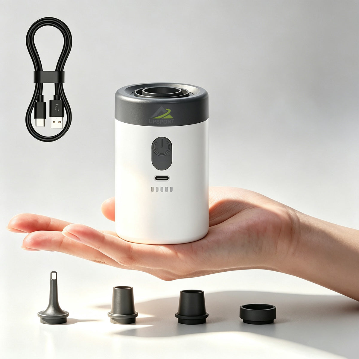 Portable Electric Air Pump 1500mAh for Inflatable Items, Camping & Home Use