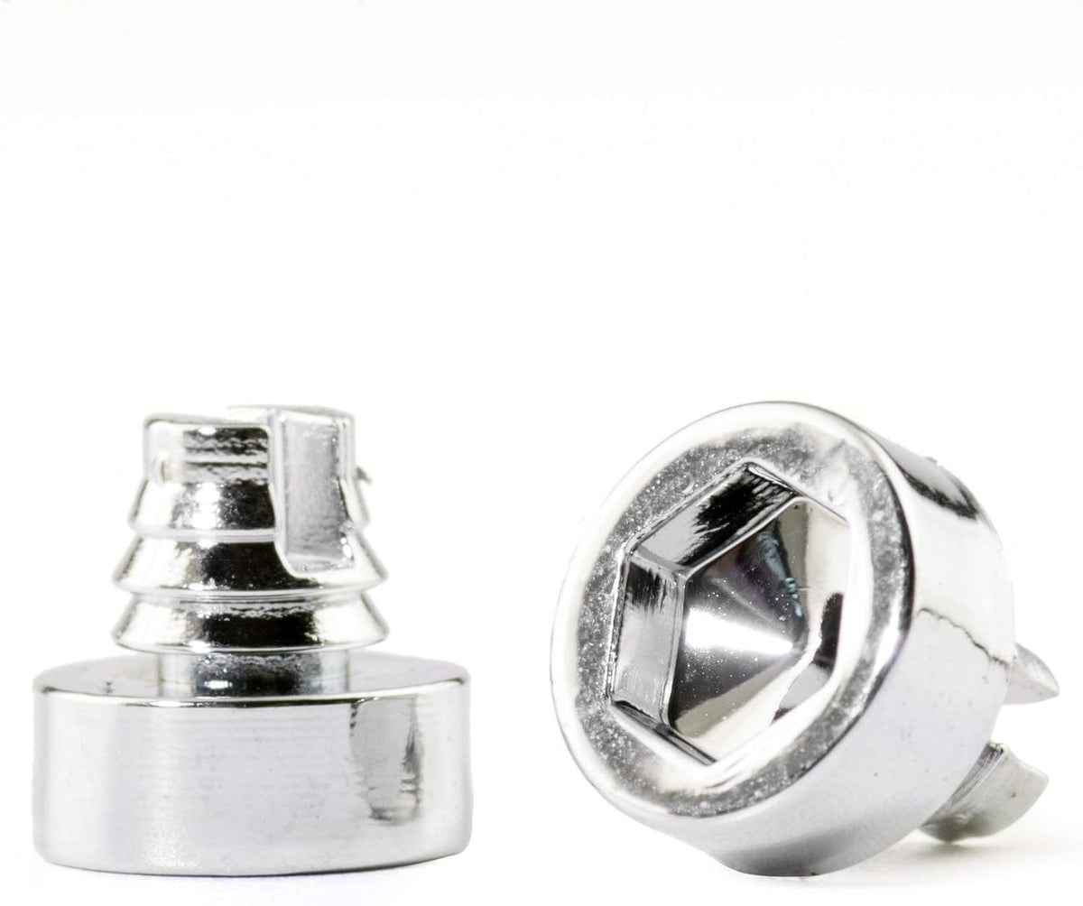 50PCS Chrome Wheel Rim Rivets | 7.5mm Plastic Nuts for Car Customization