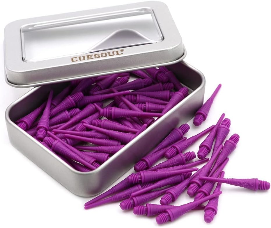 100 Pcs Soft Tip Dart Points 2BA Thread Reinforced for Soft Tip Darts