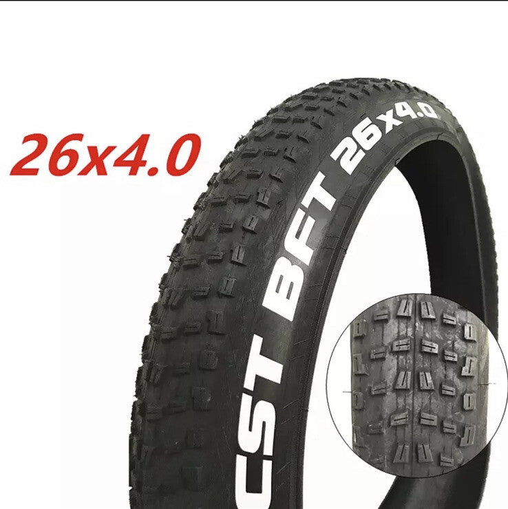 26x4 Inch Bicycle Fat Tire for Electric Bikes - CST BFT Snow Beach Tire