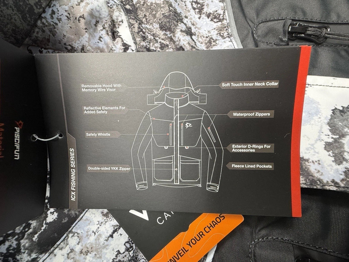 Ice Fishing Jacket with Heating Size M - Insulated Waterproof Outdoor Coat