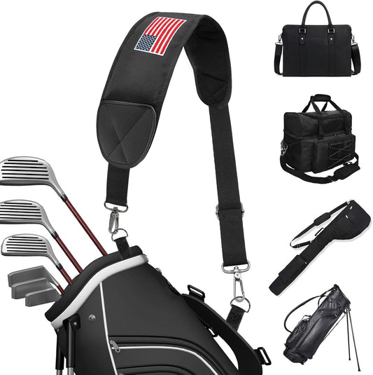 Golf Bag Shoulder Strap Replacement Adjustable Padded Nylon Carry Strap