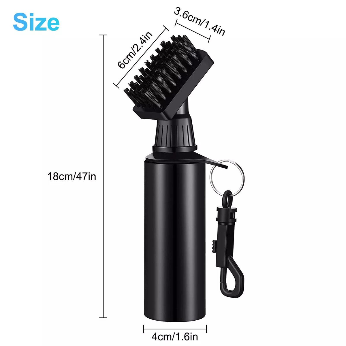 Golf Club Groove Cleaner Brush Kit with Spray Water Bottle - Portable & Durable