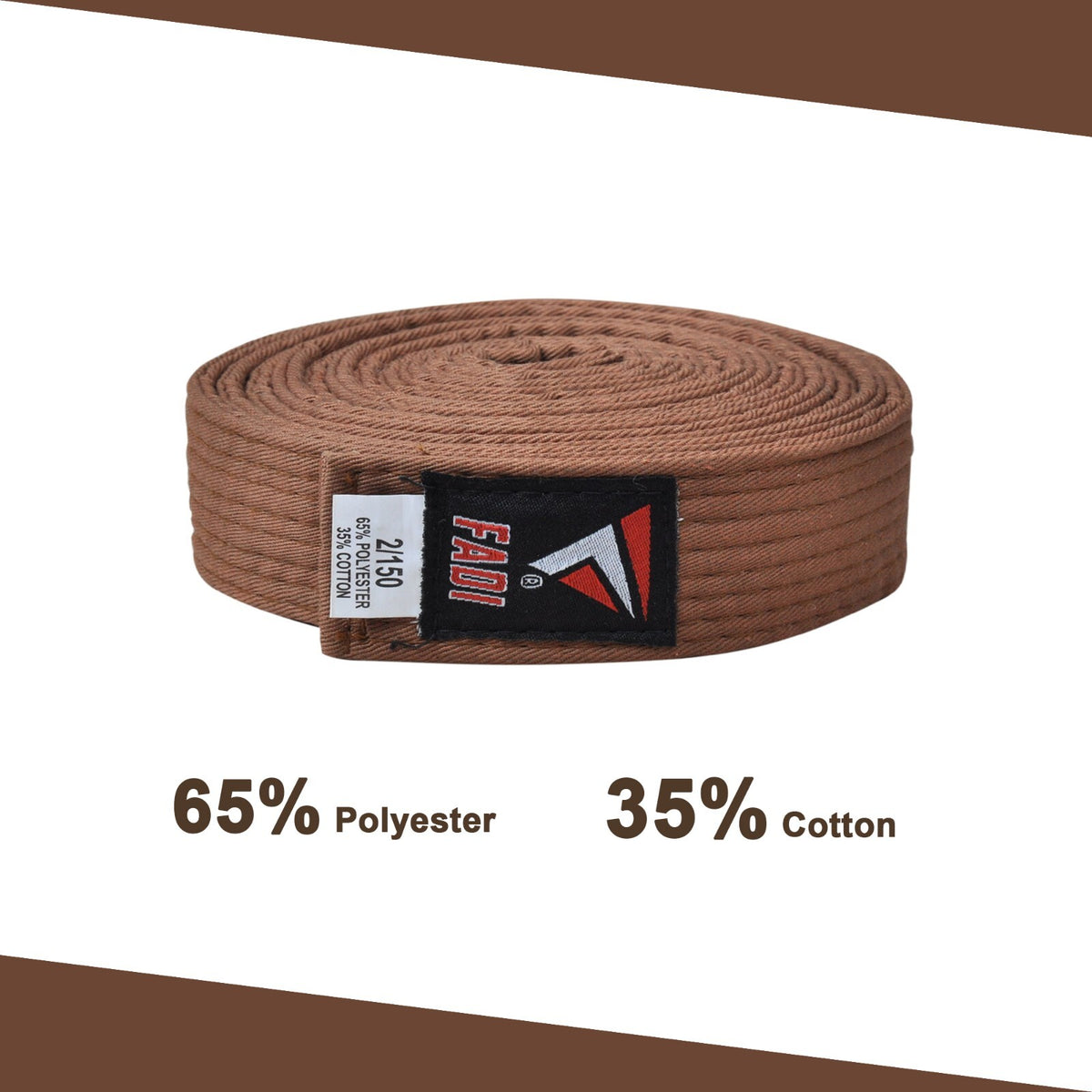 Martial Arts Belt for Karate Taekwondo Judo Unisex Kids & Adults - Durable Cotton-Poly Blend
