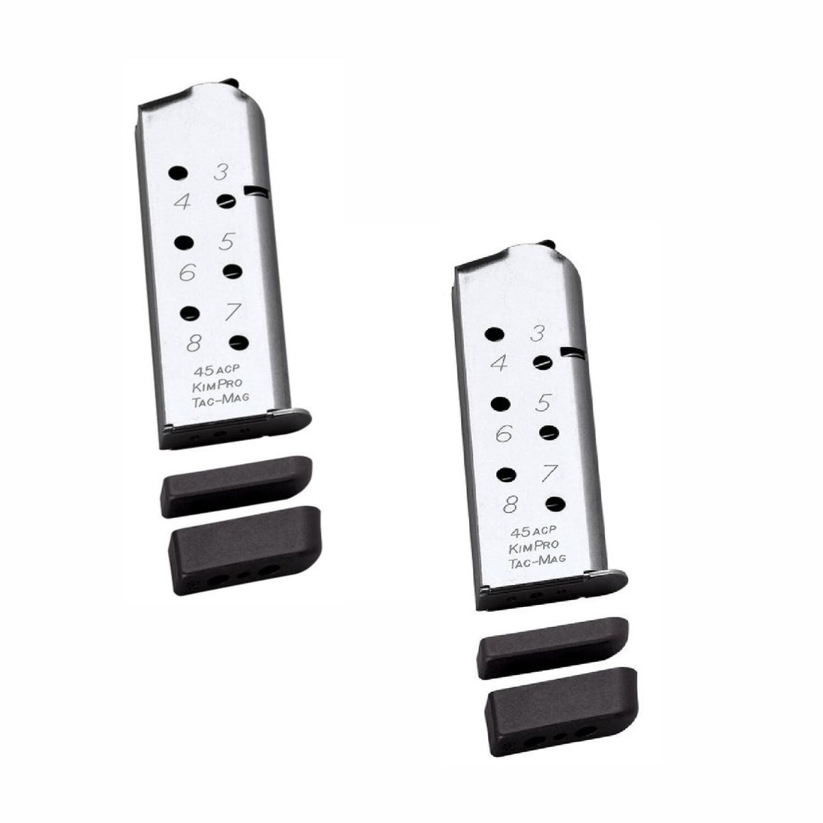 Kimber Full-Size 1911 Magazines 8-Round .45 ACP Stainless Steel Pack of 2