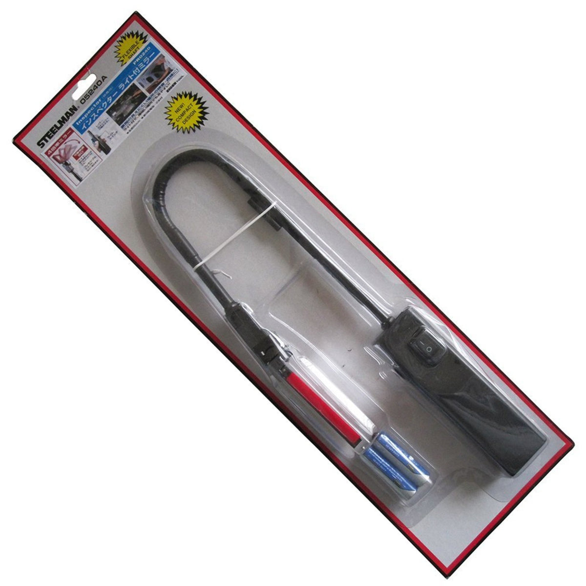 24-Inch Lighted Inspection Mirror Tool for Tight Spaces