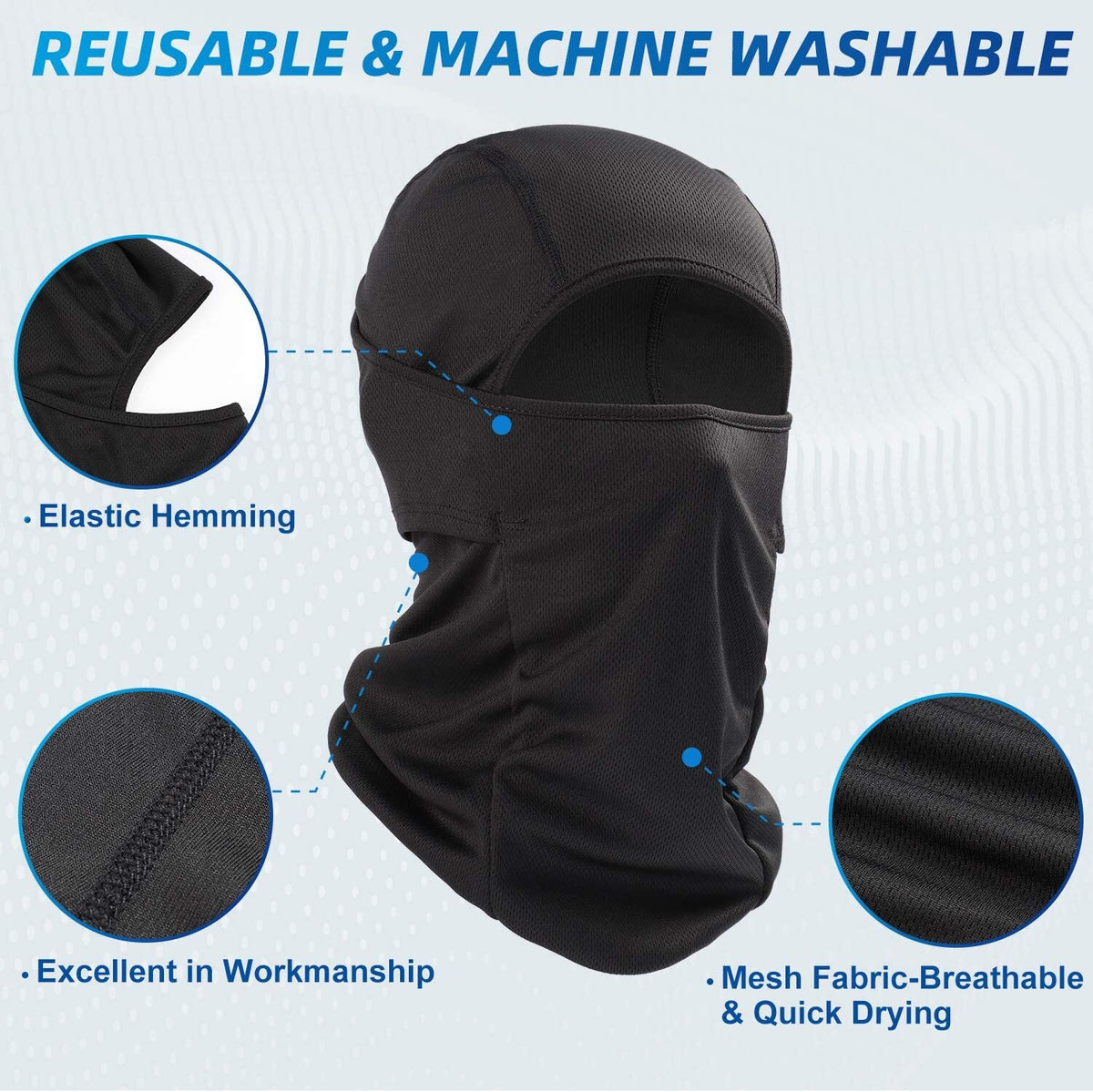 UV Protection Balaclava Face Mask for Skiing & Outdoor Sports - Windproof & Breathable