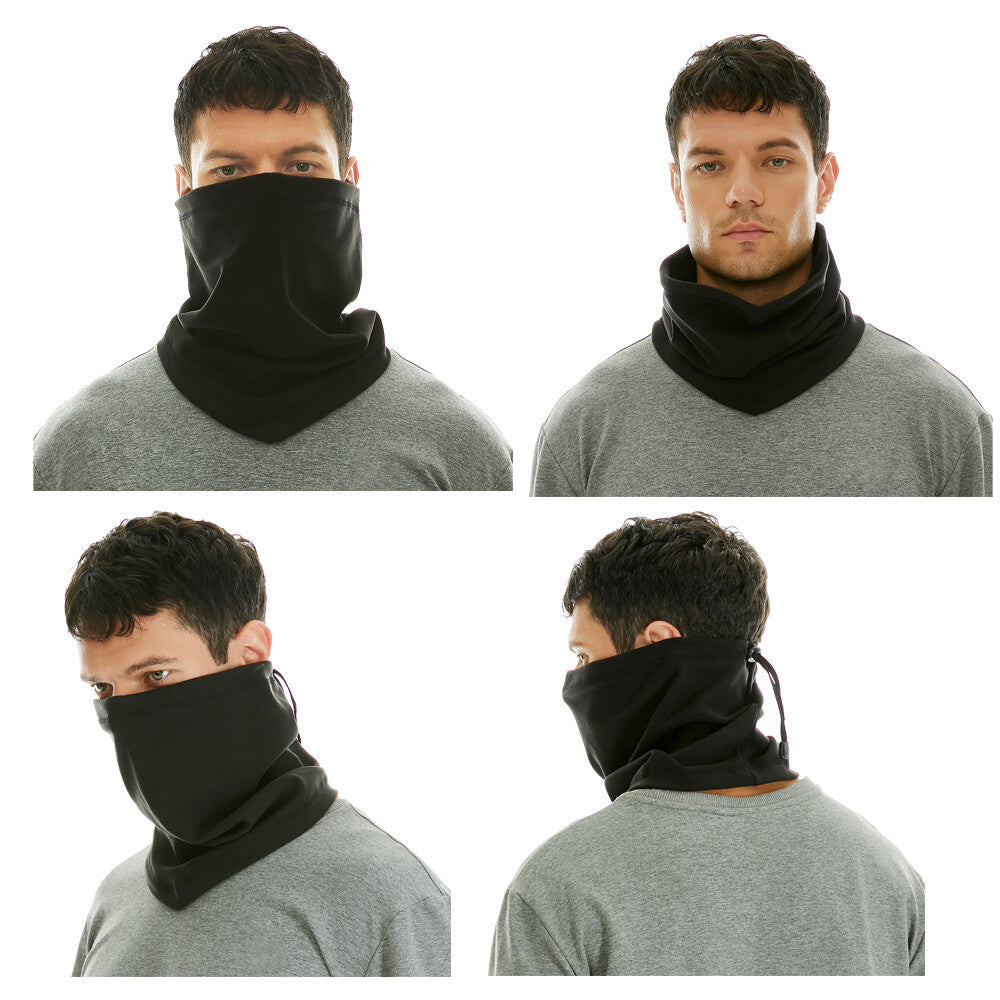 Unisex Winter Fleece Neck Gaiter Bandana Face Mask for Men Women