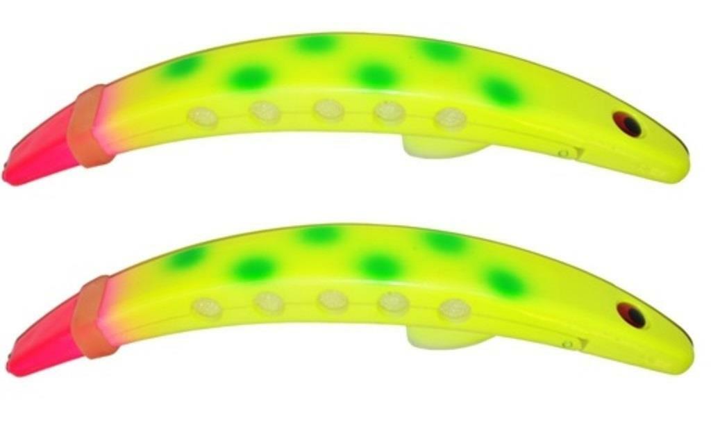 2-Pack Trolling Fishing Lures with Rotating Action for Bass Salmon Trout