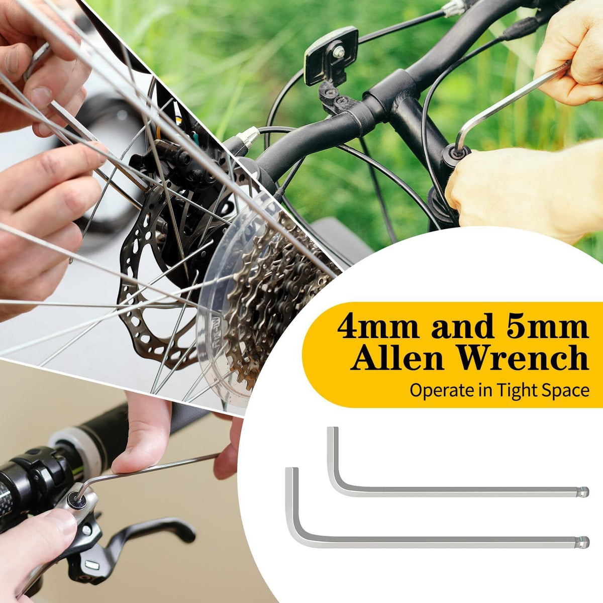 Bike Repair Kit with Tire Pump and Multi-Tool - Portable Bicycle Repair Set