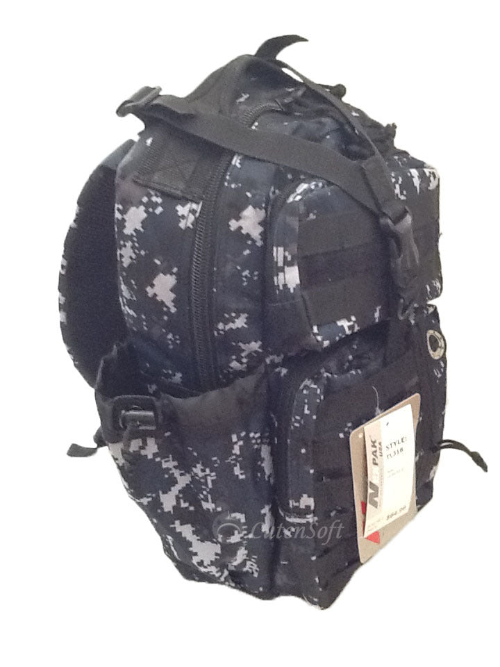 18-Inch Tactical Sling Backpack for Hunting Camping Hiking Navy Blue